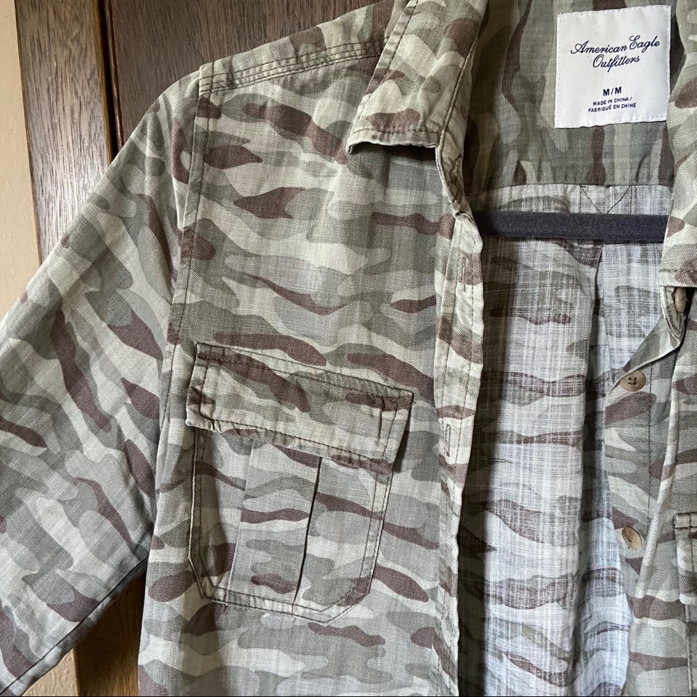 Camo button up - Picture 2 of 3